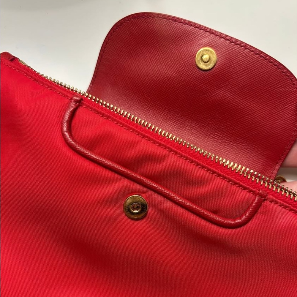 Prada Chain Crossbody Bag Tessuto and Saffiano Leather Small - Picture 7 of 10